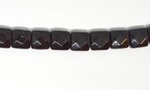 Black Agate Faceted flat square 10mm strand 20 beads-beads incl pearls-Beadthemup