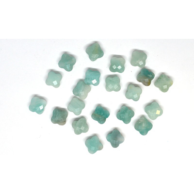 Amazonite Faceted Flower 10mm EACH BEAD