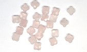 Rose Quartz Faceted Flower 10mm EACH BEAD-beads incl pearls-Beadthemup