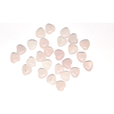 Rose Quartz Polished Heart 10mm EACH BEAD