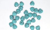 Howlite Blue Polished  Flower 10mm EACH BEAD-beads incl pearls-Beadthemup
