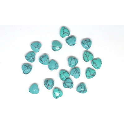 Howlite Blue Faceted Flower 10mm EACH BEAD