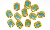Howlite & Gold bead Rectangle 18x15mm EACH-beads incl pearls-Beadthemup