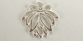 Sterling Silver Bead Flower 18x20mm Cut out 1 pack-findings-Beadthemup