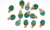 Jade Teal Oval Pendant 14x9mm including Rings-beads incl pearls-Beadthemup