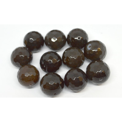Agate Dyed  20mm Chocolate beads EACH BEAD