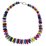 Howlite rondel multi colour S.Silver necklace	