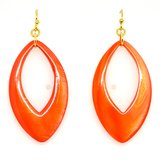 Orange MOP Earrings gold filled-jewellery-Beadthemup