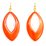 Orange MOP Earrings gold filled