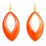 Orange MOP Earrings gold filled