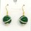 Gold filled Green Onyx X CZ earrings