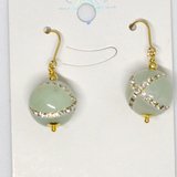 Gold filled Amazonite X CZ earrings-jewellery-Beadthemup