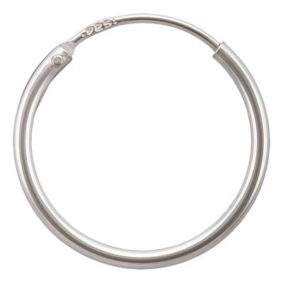 Sterling Silver 1.25x16mm Endless Hoop pair