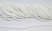 White Glass 4mm strand 94 beads-beads incl pearls-Beadthemup
