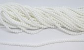 White Glass 4mm strand 94 beads-beads incl pearls-Beadthemup