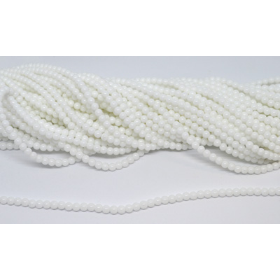 White Glass 4mm strand 94 beads