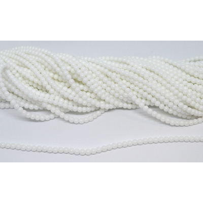 White Glass 4mm strand 94 beads