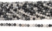Cloudy Quartz 8mm Polished round Strand 46 beads-beads incl pearls-Beadthemup