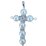 Sterling Silver Bail, CZ and Shell Pearl Cross pendant 58mm 