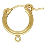 14k gold filled hoop 2.3x13mm with Ring pair-findings-Beadthemup