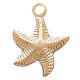 14k Gold Filled Starfish Charm 9.5mm 2 Pack-findings-Beadthemup