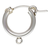 Sterling Silver hoop 2.3x13mm with ring pair-findings-Beadthemup
