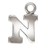 Sterling Silver letter "N" 0.5mm thick 5.8mm x 5.8mm-findings-Beadthemup