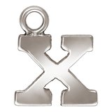Sterling Silver letter "X" 0.5mm thick 6.5mm x 5.7mm-findings-Beadthemup