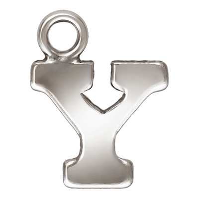 Sterling Silver letter "Y" 0.5mm thick 6.2mm x 5.7mm