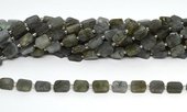 Labradorite 10x12mm flat rectangle strand 26 beads-beads incl pearls-Beadthemup