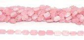 Rose Quartz 10x12mm flat rectangle strand 26 beads-beads incl pearls-Beadthemup