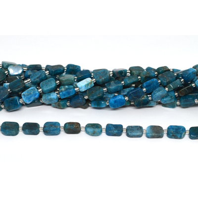 Apatite 10x12mm flat rectangle strand 26 beads