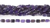 Amethyst 10x12mm flat rectangle strand 26 beads-beads incl pearls-Beadthemup