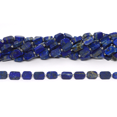Lapis Lazuli 10x12mm flat rectangle strand 26 beads