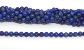 Lapis Lazuli A 8mm Round strand 46 beads-beads incl pearls-Beadthemup