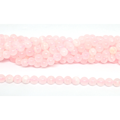 Pink Calcite 8mm Polished round strand 48 beads