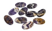 Amethyst Chevron Oval 45x25mm EACH BEAD-beads incl pearls-Beadthemup