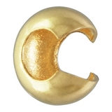 9ct Gold 3mm Crimp cover EACH-findings-Beadthemup