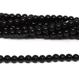 Onyx 4mm Polished Round beads per strand 100-beads incl pearls-Beadthemup