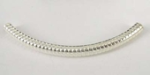Sterling Silver Bead Tube Curved 48 x 4mm 1 pack-findings-Beadthemup
