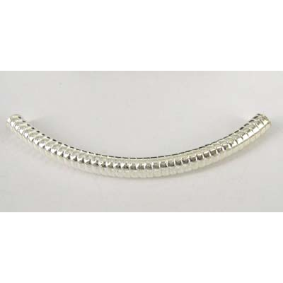 Sterling Silver Bead Tube Curved 48 x 4mm 1 pack