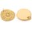 18k gold plated brass pendant 20mm 2 pack