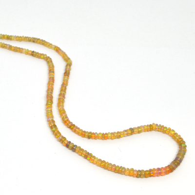 LAST STRAND Opal Ethiopian pol rondel str 3-4.7mm 44cm long