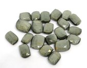 Natural Green Cats Eye top drill approx 15x8mm EACH BEAD-beads incl pearls-Beadthemup