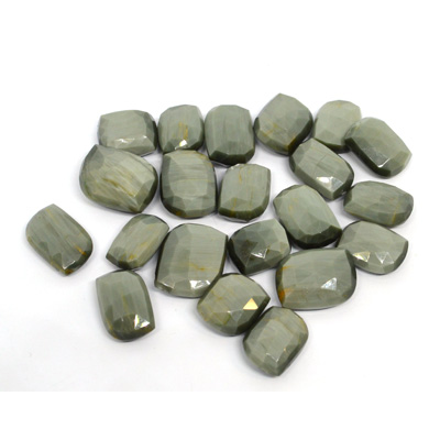 Natural Green Cats Eye top drill approx 15x8mm EACH BEAD