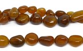 LAST STRANDS Chalcedony Brown 15-20mm Polished Nugget/25-beads incl pearls-Beadthemup