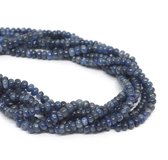 Sapphire 3-4mm Polished Rondel beads per strand approx 170-beads incl pearls-Beadthemup