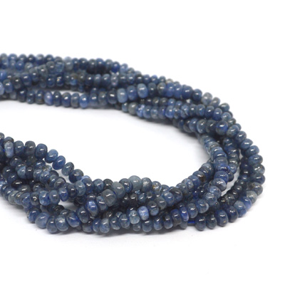 Sapphire 3-4mm Polished Rondel beads per strand approx 170
