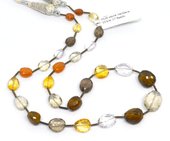 LAST STRAND Multi stone necklace 103cts 27 Beads-beads incl pearls-Beadthemup