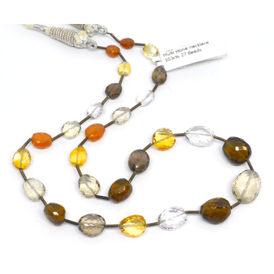 LAST STRAND Multi stone necklace 103cts 27 Beads
